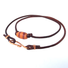 Load image into Gallery viewer, Leather n Gemstone Chokers / Wrap Bracelets