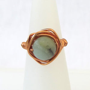 Ring, Size 4 - Amazonite & Copper