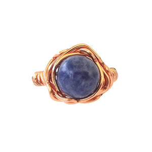 Ring, Size 4 - Lapis & Copper