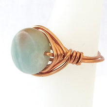 Load image into Gallery viewer, Ring, Size 4.25 - Amazonite &amp; Copper