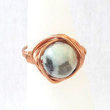 Load image into Gallery viewer, Ring, Size 3.25 - Leopard Jasper &amp; Copper