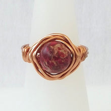 Load image into Gallery viewer, Ring, Size 4.75 - Jasper &amp; Copper