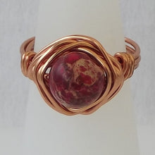 Load image into Gallery viewer, Ring, Size 4.75 - Jasper &amp; Copper
