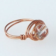 Load image into Gallery viewer, Ring, Size 4.75 - Clear Quartz &amp; Copper