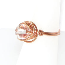 Load image into Gallery viewer, Ring, Size 4.75 - Clear Quartz &amp; Copper