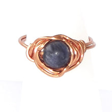 Load image into Gallery viewer, Ring, Size 5 - Lapis &amp; Copper