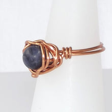 Load image into Gallery viewer, Ring, Size 5 - Lapis &amp; Copper