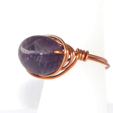Load image into Gallery viewer, Ring, Size 5 - Amethyst &amp; Copper
