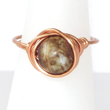 Load image into Gallery viewer, Ring, Size 5.75 - Agate &amp; Copper