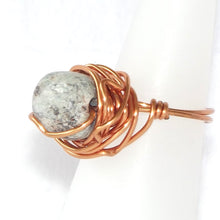 Load image into Gallery viewer, Ring, Size 5 - Stone &amp; Copper