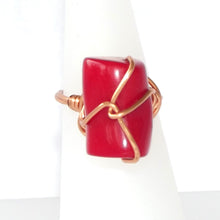 Load image into Gallery viewer, Ring, Size 4.5 - Bamboo Coral &amp; Copper