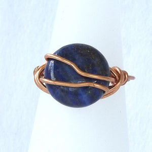 Ring, Size 5 - Lapis & Copper