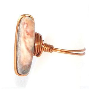 Ring, Size 6 - Redline Marble & Copper