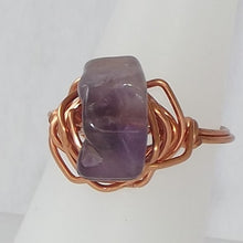 Load image into Gallery viewer, Ring, Size 6.5 - Amethyst &amp; Copper