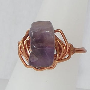 Ring, Size 6.5 - Amethyst & Copper