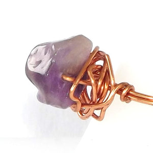 Ring, Size 6.5 - Amethyst & Copper