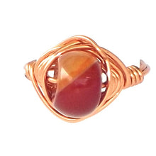 Load image into Gallery viewer, Ring, Size 6.25 - Agate &amp; Copper