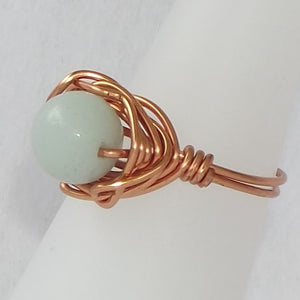 Ring, Size 6.25 - Amazonite & Copper