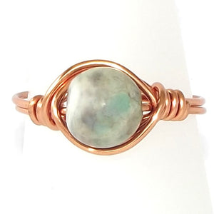 Ring, Size 7.5 - Jasper & Copper