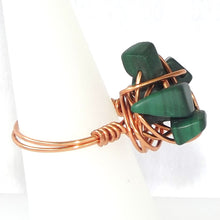 Load image into Gallery viewer, Ring, Size 7 - Malachite &amp; Copper