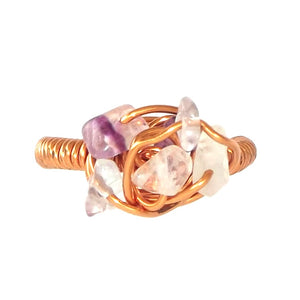 Ring, Size 6 - Mixed Quartz & Copper