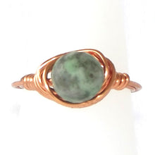 Load image into Gallery viewer, Ring, Size 7 - Moss Agate &amp; Copper