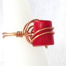 Load image into Gallery viewer, Ring, Size 8.25 - Bamboo Coral &amp; Copper