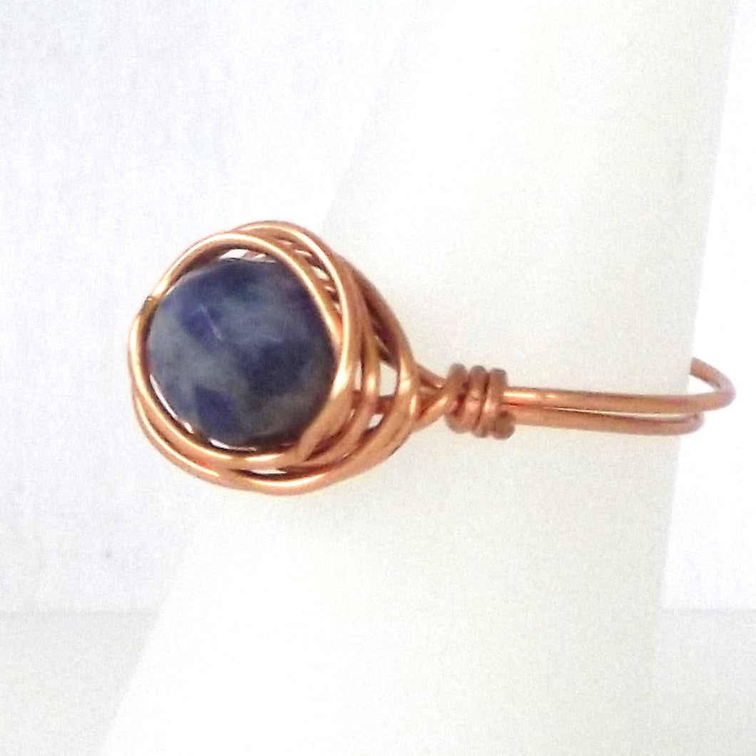 Ring, Size 8.25 - Lapis & Copper