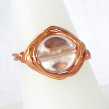 Load image into Gallery viewer, Ring, Size 8.75 - Clear Quartz &amp; Copper