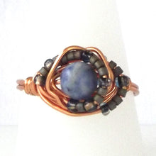 Load image into Gallery viewer, Ring, Size 10 - Lapis &amp; Copper
