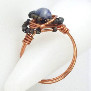 Ring, Size 10 - Lapis & Copper
