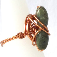 Load image into Gallery viewer, Ring, Size 8 - Unakite &amp; Copper