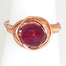Load image into Gallery viewer, Ring, Size 7.25 - Garnet &amp; Copper