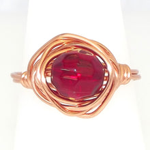Load image into Gallery viewer, Ring, Size 7.75 - Copy of Garnet &amp; Copper