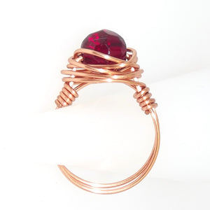 Ring, Size 6 - Garnet & Copper