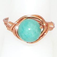 Load image into Gallery viewer, Ring, Size 6 - Amazonite &amp; Copper