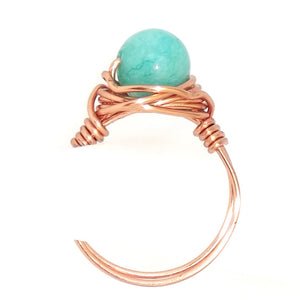 Ring, Size 6 - Amazonite & Copper