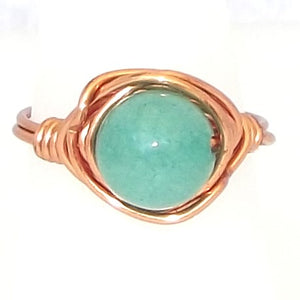Ring, Size 5 - Amazonite & Copper