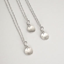 Load image into Gallery viewer, Hammered Silver Disc Necklace