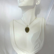 Load image into Gallery viewer, Deep Olive Seaglass Necklace