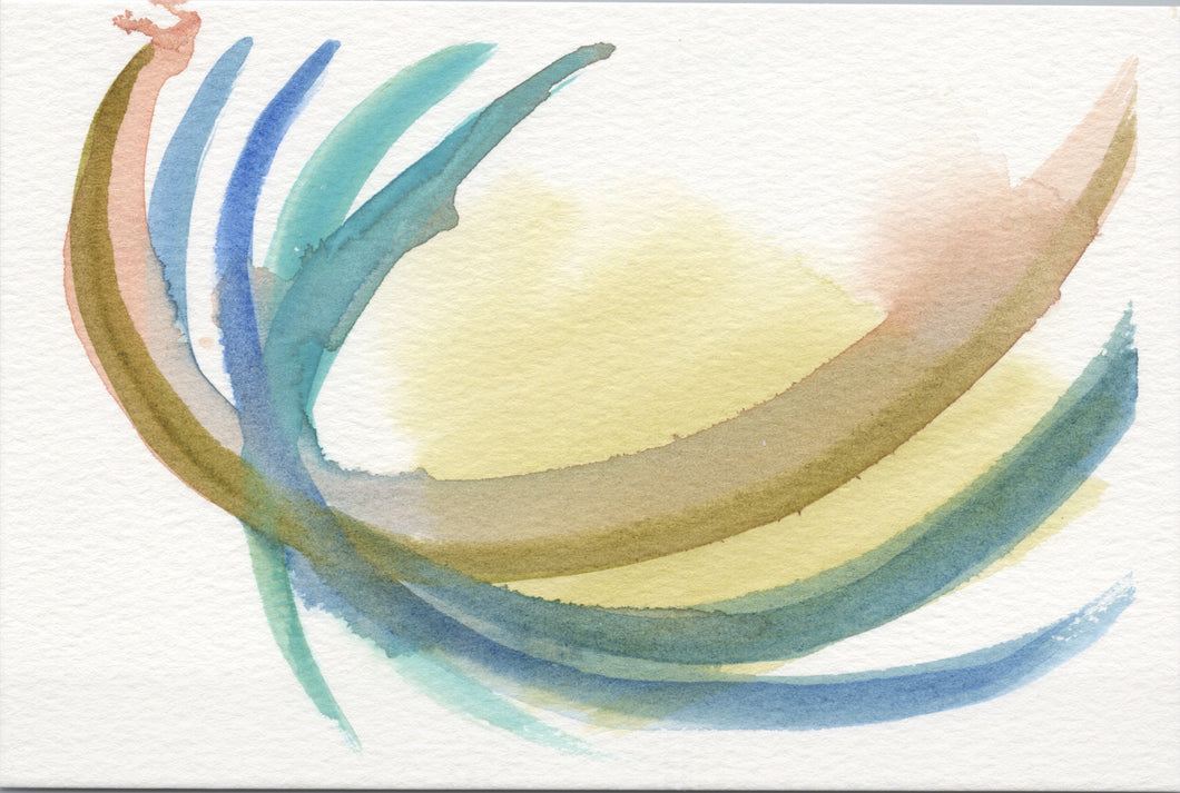 Watercolor Original:  Water Sky Series - Wind (small)