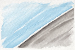 Watercolor Original:  Blue Grey Series Color Block (small)