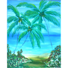 Load image into Gallery viewer, Vibrant Blue Ocean Palms