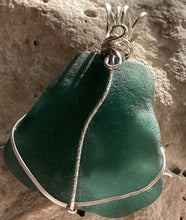 Load image into Gallery viewer, Teal Blue Sea Glass Necklace