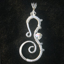 Load image into Gallery viewer, Seahorse - Sterling &amp; Crystals (Medium)