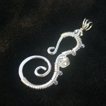 Load image into Gallery viewer, Seahorse - Sterling &amp; Crystals (Medium)