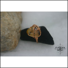 Load image into Gallery viewer, Copper &amp; Amber Handmade Ring - Jewelry Hand Made