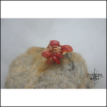 Load image into Gallery viewer, Copper &amp; Bamboo Coral Handmade Ring - Jewelry Hand Made