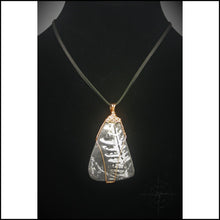Load image into Gallery viewer, Fossilized Fern &amp; Copper Necklace - 300 Million Yrs Old - Jewelry Hand Made
